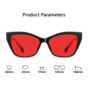 <span class=keywords><strong>Gafas</strong></span> Sunray con Protección del 80%-100%, Montura TR90 Estilo Ojo de Gato, Lentes CR39 Naranjas, para Uso Nocturno, Mejoran el Sueño, Bloquean la Luz Azul - Product Image 3