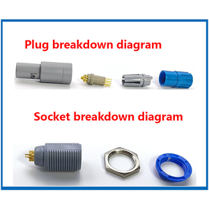 BEXKOM PK Größe 1P <span class=keywords><strong>2</strong></span> bis 14 Vergoldete Pins Weiblicher Push-Pull-Verbinder mit Verriegelung Kostengünstiger IP50 Vibrations- und Korrosionsbeständiger Kunststoffstecker - Product Image 3