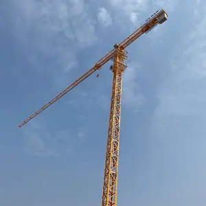 Flat Top Tower Crane Factory Price 65m Arm Length And 6ton Load Capacity Tower Crane For Sale