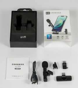 Tiên tiến không dây Lavalier Microphone với thông minh tiếng ồn hủy bỏ cho Iphone và Android ghi âm - Product Image 3