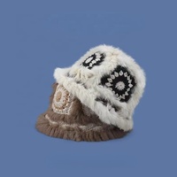 Luxe de haute qualité fourrure réversible moelleux fausse fourrure en peluche vison laine lapin cheveux flous lion champignon pêcheur seau chapeau casquette