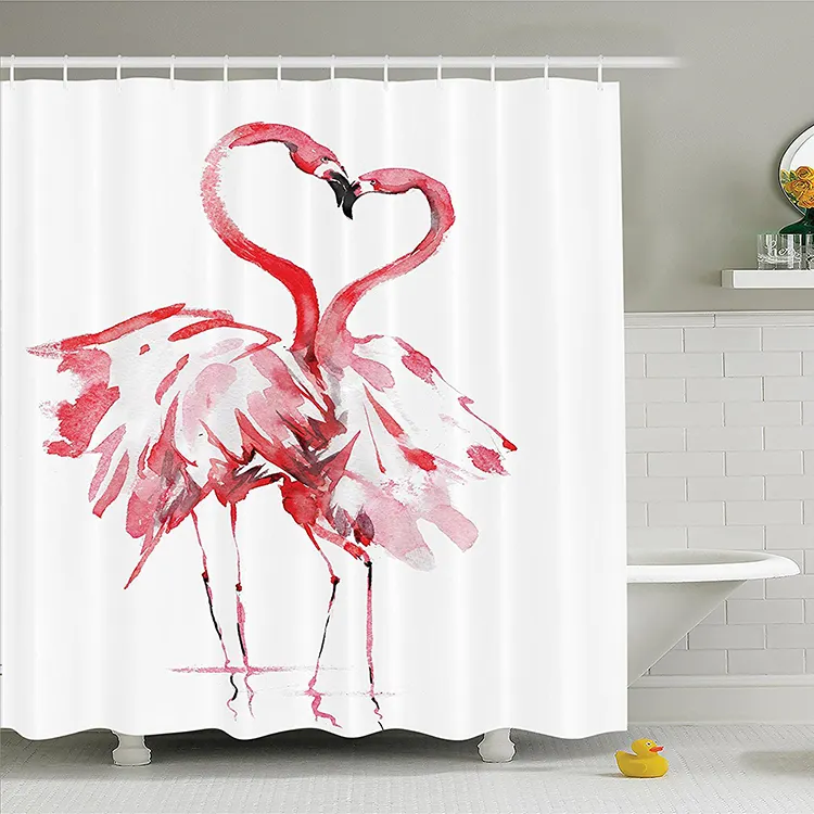 Custom Printed Shower Curtains Waterproof Shower Curtain Liner For Bathroom