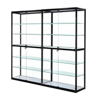 Vitrine d'Exposition pour Figurines d'Action à 5 Étagères avec Éclairage LED et Verre Trempé, Présentoir de Magasin