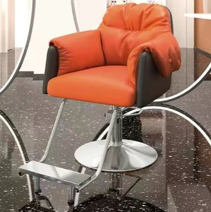 Chaise de barbier moderne avec base ronde en métal Vente en gros de meubles de salon Chaise de coiffure en cuir synthétique - Product Image 6