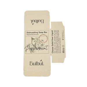 Emballage en carton kraft écologique OEM d'usine, emballage personnalisé imprimé avec des graphismes <span class=keywords><strong>pour</strong></span> l'emballage de savon à <span class=keywords><strong>vaisselle</strong></span> sans plastique - Product Image 1