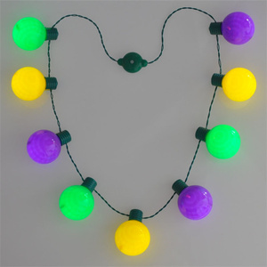 Collier de carnaval lumineux LED coloré clignotant <span class=keywords><strong>avec</strong></span> ampoules LED pour adolescents - Product Image 5