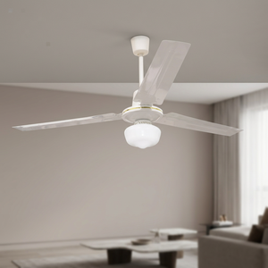 Ventilatore da Soffitto/Lampadario Windy a 3 Pale 140 cm 70 W con Sorgente Luminosa LED, Telecomando, Legno Massello, ABS, Design Moderno Europeo AC/DC - Product Image 3