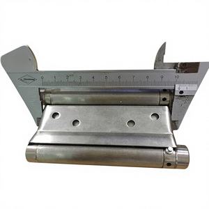 2 paires de charnières de porte battante en acier inoxydable à double <span class=keywords><strong>action</strong></span> modernes pour cuisine, réglables, fermeture automatique, 125 mm, 6 trous - Product Image 6