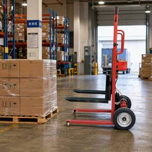 Carrello Elevatore Elettrico con Batteria agli Ioni di Litio, Traslatore Laterale Idraulico, Altezza Forche Regolabile 9cm, <span class=keywords><strong>Dimensioni</strong></span> Forche 45x50cm, 48V/36AH - Product Image 3