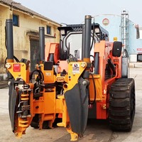 Pelle à arbres hydraulique robuste pour chargeuse compacte, professionnelle, industrielle, homologuée CE, machine commerciale pour l'abattage d'arbres