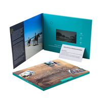 Meilleure vente carte de vœux pour le marketing cadeau lcd livre d'affichage personnalisé business vidéo livret carte mère