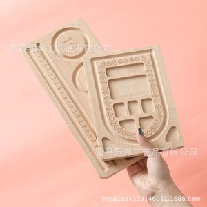 Wooden Jewelry Beading Tray Multi Compartment Solid <b>Wood</b> Design Tray With Dial For Bracelet Making DIY Crafting - Product Image 4