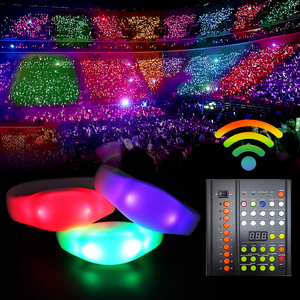 Pulseras LED Interactivas con Sensor de Sonido para Conciertos, Control Remoto Wifi DMX de Silicona Personalizadas para Fiestas - Product Image 4