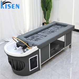 KISEN Salon Massage Table Hair Washing Shampoo <b>Bed</b> Moxibustion <b>Bed</b> Water Circulation Head Massage <b>Bed</b> for Barber Beauty Salon - Product Image 1