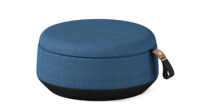Grand pouf ottoman rond à profil bas, tabouret de salon rembourré pour hall d'entrée et salle d'attente