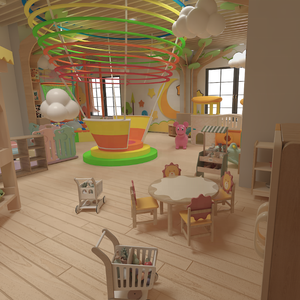 Kids Shopping Mall Center Commercial Parent Child <strong>Playroom</strong> Set up Indoor Play Area With Tree <strong>Decoration</strong> - Product Image 3