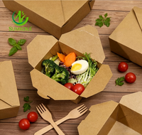 Boîte à repas écologique pour la restauration rapide SUMKOKA BPI Factory, emballage alimentaire en papier kraft à emporter