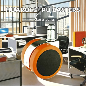 Huarui 2 Zoll Modernes Design <span class=keywords><strong>PU</strong></span>-Lenkrolle mit Bremse Bürostuhl-Plattenrollen Matt-Schaumstoffrahmen für Krankenhausgebrauch - Product Image 2