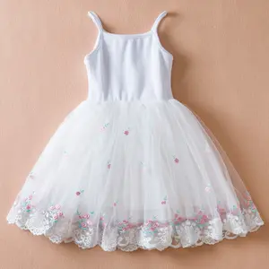 New summer white girl dress children lace flower baby girl princess dress