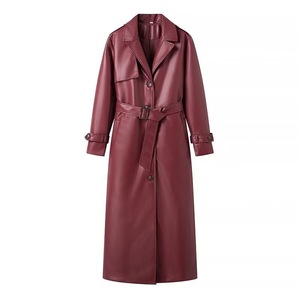 Un nuovo <span class=keywords><strong>Trench</strong></span> lungo autunno e inverno da <span class=keywords><strong>donna</strong></span> alla moda e alla moda con risvolto e cintura - Product Image 6