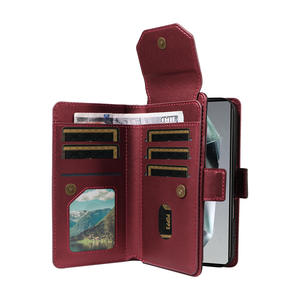 Funda de Teléfono con Ranura para Tarjetas para Mujer, Funda de TPU para <span class=keywords><strong>Samsung</strong></span> Galaxy S26 Ultra S25 <span class=keywords><strong>FE</strong></span> A16 A06 Note 9 A34, Cierre Magnético, Funda Tipo Libro de Cuero PU - Product Image 2