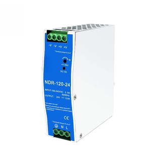 Alimentation à découpage sur rail DIN NDR 120W 12V 24V 48V AC/DC 2.5A 5A 10A SMPS, alimentations industrielles compactes 100-240VAC - Product Image 1