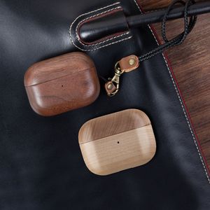 Para <span class=keywords><strong>Airpods</strong></span> Premium Diseño de madera real Soporte de <span class=keywords><strong>carga</strong></span> inalámbrica Accesorios para auriculares duros Cubierta de auriculares para <span class=keywords><strong>Airpods</strong></span> 3 Pro - Product Image 4