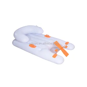 Pedal tiup PVC floatie tiup chaise lounge dengan 2 pegangan, kursi panjang mengambang tiup, pantai, kursi mengapung c