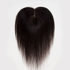 Entrega Rápida de Fábrica, Cabello Humano Ruso Virgen de Calidad, Base de Seda 3*5, Topper de Cabello Humano Liso para Mujeres Blancas, 18-22 Pulgadas, en Stock - Product Image 5