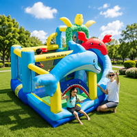 Vente en gros de château gonflable Super Mario pour l'extérieur, château gonflable de dessin animé Mario avec double toboggan gonflable pour enfants