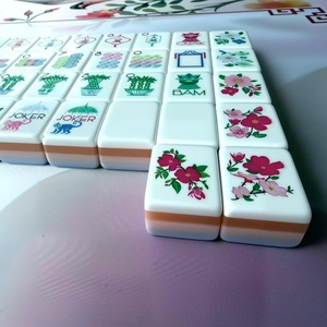 Luxury Modern Portable Acrylic Travel American Luminaire Mahjong Tiles Mahjong Set Artwork Style for <b>Entertainment</b> - Product Image 3