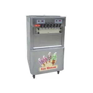 Commercial Stainless Steel Frozen Yogurt Machine Multiple Flavors Soft Ice Cream Machine