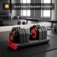 Équipement d'entraînement de haute qualité pour la maison, utilisation en salle de sport, fitness corporel, durable, portable, unisexe, ensemble d'haltères carrés réglables de 24 kg