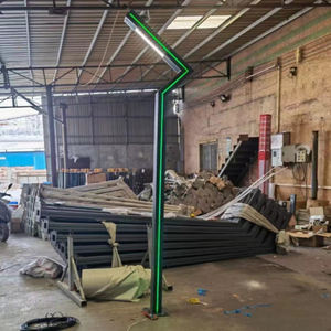 Lampe de route solaire à <span class=keywords><strong>LED</strong></span> Détecteur optique de motifs Lampes de jardin Décoration de parc Pelouse Aménagement paysager Pilier Lumière Bande verte - Product Image 3