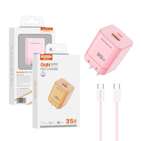 Somostel Universal Plug EU US Carregadores PD 35w Pengisi Daya Cepat dengan Kabel Data Gan Cargadores Untuk Ponsel Pengisian Cepat