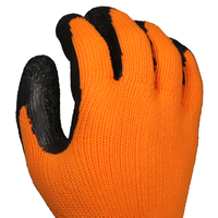 Gants de travail d'hiver MaxiTough en polyester enduit de latex froissé, flexibles, antidérapants, résistants au froid, pour la construction