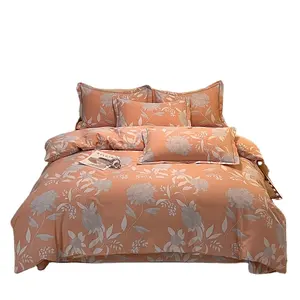 Cotton thickened bed sheet set printed low price wholesale home textile 4 sets of 1.5m bed sheet