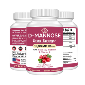 Cápsulas Veganas de Extracto Herbal Probiótico con Vitamina C y D-Manosa de Arándano Rojo para Apoyo Inmunológico para Mujeres, GMP, 90 Cápsulas - Product Image 1