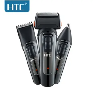 HTC AT-1088 Hair Trimmers Clippers 3 en 1 Kit de aseo para hombres Juego de cortapelos para nariz y orejas