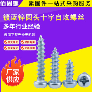 Phillips Head Self Tapping Screws Metric Coarse Thread Round Head Grade 8.8 Carbon Steel Construction Industry Use - Product Image 4