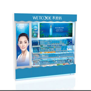 ชั้นวางเหล็กแบบหลายชั้นในตู้สำหรับจัดแสดงผลิตภัณฑ์บำรุงผิว โลชั่น ครีม เซรั่ม เครื่องสำอาง - Product Image 3