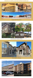 超薄现代耐用25毫米厚大板<span class=keywords><strong>PU</strong></span>波浪石墙板，适用于别墅轻质外饰 - Product Image 5