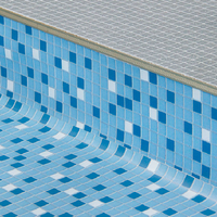 Revestimiento Flexible de PVC para Piscinas, Anti-algas, Anti-moho, Fácil de Limpiar, Múltiples Colores y Grosores Opcionales, para Piscinas Interiores y Exteriores