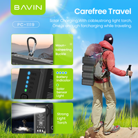 BAVIN PC1119 20000mah Solaire 4 Panneaux Solaires Voyage Charge Rapide Batterie Externe avec Câble de Charge