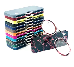 Mini Clip Nose Lesebrille 1.0 bis 3.5 Tragbare Brieftasche Reader Mini Lesebrille Brillen