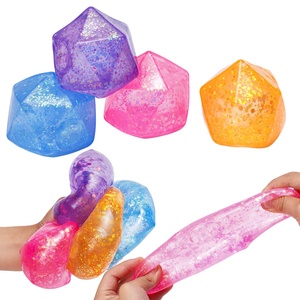ของเล่นบีบกากเพชรกลิตเตอร์ไดมอนด์มอลโทสใส คริสตัลสควิชชี่บอล บีบแล้วคืนตัวช้า ของเล่นเสริมประสาทสัมผัส บรรเทาความเครียด ขายส่ง - Product Image 3