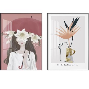 Peinture encadrée flottante de haute qualité, décoration murale, <span class=keywords><strong>tableau</strong></span> à suspendre dans un style féminin - Product Image 4