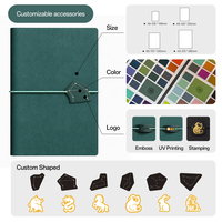 Carnet de notes A5 à couverture rigide, 60 feuilles, reliure cousue, élastique, couleur de bord personnalisée, journal promotionnel