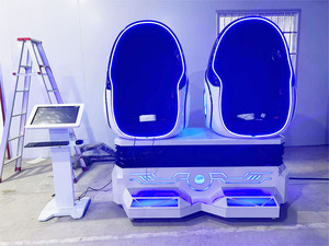 9D VR Egg Chair Simulator 2-Seat <b>Roller</b> Coaster Virtual Reality Cinema Indoor Outdoor Game Houses Theme Parks Durable <b>Metal</b> - Product Image 2