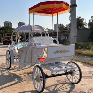 Customizable <b>White</b> Wedding Bridal Carriage Pumpkin Style Cinderella Princess Carriage Special Transportation for Weddings - Product Image 1